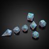 Cusdie Frosted Dice Sharp Edges DND Dice, 7 PCs D&D Dice, Handcrafted Polyhedral Dice Set, for Role Playing Game Pathfinder(Grey) view 2