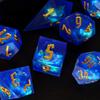 Cusdie Frosted Dice Sharp Edges DND Dice, 7 PCs D&D Dice, Handcrafted Polyhedral Dice Set, for Role Playing Game Pathfinder(Blue) view 4