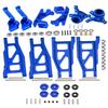 RCMYou Upgrades Part for 1/10 Slash/Stampede/Rustler/Hoss 4x4 VXL,Alloy Suspension Arm,Caster Block,Steering Blocks,Rear Stub Axle Carriers,4pcs Wheel Hex,Navy Blue (More Durable Arm) view 1