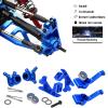 RCMYou Upgrades Part for 1/10 Slash/Stampede/Rustler/Hoss 4x4 VXL,Alloy Suspension Arm,Caster Block,Steering Blocks,Rear Stub Axle Carriers,4pcs Wheel Hex,Navy Blue (More Durable Arm) view 4