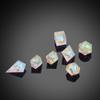 Cusdie 7 Pcs Frosted Dice Sharp Edges DND Dice, Handcrafted Polyhedral Dice Set, for Role Playing Game Pathfinder(Transparent) view 2