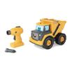 Build-A-Buddy John Deere Dump Truck Toy - Buildable Dump Truck Take Apart Toys with Toy Drill - AA Batteries Included - STEM Building Toys - Yellow - Construction Toys for Kids Ages 18 Months and Up view 1