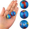1" Globe Keychains Earth Globe Key Chains, 100 Pcs Mini Backpack Hook for Travelers,Ball Keyring Pendant for Bag&Belt Loop Accessory,Back to School Item,Arts and Crafts,Educational Tool,Party Favors view 4