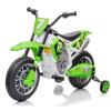 AOKOY 12V Ride On Motorcycle with Training Wheels for Kids, Green view 1