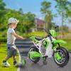 AOKOY 12V Ride On Motorcycle with Training Wheels for Kids, Green view 2
