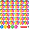 Lenwen 200 Pcs Knobby Balls 6.3 Inch Soft Bouncy Balls Bulk Inflatable Sensory Toys with Air Pump Spiky Massage Stress Toys Bouncy Party Favor for Kids Baby Toddlers Playground Backyard Pool, 5 Color view 1