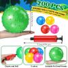 Lenwen 200 Pcs Knobby Balls 6.3 Inch Soft Bouncy Balls Bulk Inflatable Sensory Toys with Air Pump Spiky Massage Stress Toys Bouncy Party Favor for Kids Baby Toddlers Playground Backyard Pool, 5 Color view 2