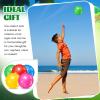 Lenwen 200 Pcs Knobby Balls 6.3 Inch Soft Bouncy Balls Bulk Inflatable Sensory Toys with Air Pump Spiky Massage Stress Toys Bouncy Party Favor for Kids Baby Toddlers Playground Backyard Pool, 5 Color view 4