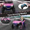 Costzon 2-Seater Ride on Car for Kids, 12V Kid' Electric Vehicles w/Remote Control, 4 Shock Absorbers, Wireless Music & FM, 3 Speeds, Ambiance Lights, Electric UTV, Kids Car for Boys Girls (Pink) view 4