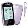 PTHTECHUS Kids Phone Toys for Girls Boys - Toddler Touchscreen MP3 Music Player with Dual Camera, Habit Tracker, Games, Alphabet, Educational Learning Toys Birthday Easter Gifts for 3-7 with SD Card view 1