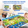 SKOLESK 204Pcs Animals Felt Busy Board Story Set with Storage Bag Preschool Large Wall Storyboard Forest Themed Early Learning Interactive Play Kit Wall Hanging Gift for Toddlers Kids 40 X 28 Inch view 4