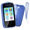PTHTECHUS Kids Phone Toys for Girls Boys - Toddler Touchscreen MP3 Music Player with Dual Camera, Habit Tracker, Games, Alphabet, Educational Learning Toys Birthday Easter Gifts for 3-7 with SD Card view 1