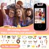 PTHTECHUS Kids Phone Toys for Girls Boys - Toddler Touchscreen MP3 Music Player with Dual Camera, Habit Tracker, Games, Alphabet, Educational Learning Toys Birthday Gifts for 3-7 with SD Card Pink view 4