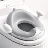 ANGELBLISS Baby Potty Training Toilet Seat with Soft Cushion Handles, Haute Collection, Double Anti-Slip Design and Splash Guard for Boys and Girls (Grey) view 1