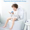 ANGELBLISS Baby Potty Training Toilet Seat with Soft Cushion Handles, Haute Collection, Double Anti-Slip Design and Splash Guard for Boys and Girls (Grey) view 2