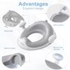 ANGELBLISS Baby Potty Training Toilet Seat with Soft Cushion Handles, Haute Collection, Double Anti-Slip Design and Splash Guard for Boys and Girls (Grey) view 3