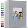 Artfeel Photo Album 4x6 with 300 Pockets,Slip-in Picture Albums,Linen Cover Memory Book with Front Window,White Page Vertical Photo Book for Wedding,Family,Anniversare,Baby,Vacation view 1