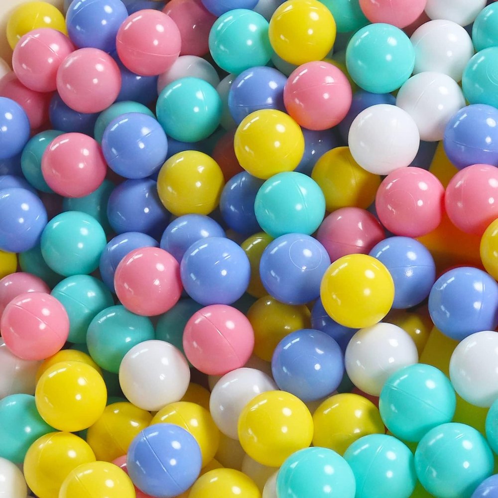 MODEREVE Ball Pit Balls 100 for Kids, 2.2" Plastic Balls for Ball Pit, Crush Proof & Non Toxic Soft Plastic Balls for Chidren Play Tent Playpen