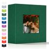 Artfeel Photo Album 4x6 with 100 Pockets,Slip-in Picture Albums,Linen Cover Memory Book with Front Window,White Page Vertical Photo Book for Wedding,Family,Anniversare,Baby,Vacation view 1