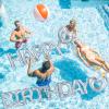 15 Pcs Happy Birthday Pool Float Inflatable Letter Heart Pool Party Float Combo Large 20'' Letter Balloons Float Decoration Water Swimming Pool Beach Toys with 40 Pcs Adhesive Dots for Party (Silver) view 3
