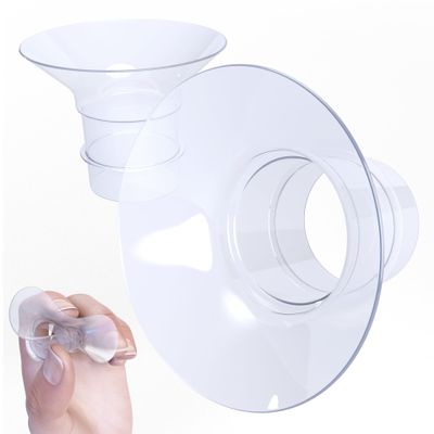 Flange Inserts for Breast Pumps - Silicone - Convert 24mm to 13mm - Pump Parts Replacement - Compatible with Spectra, Medela, Willow, Momcozy, Baby Buddha, MayMom