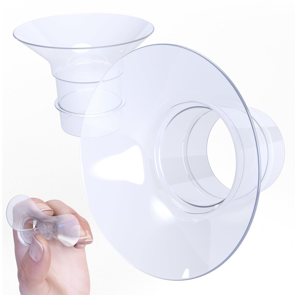 Flange Inserts for Breast Pumps - Silicone - Convert 24mm to 13mm - Pump Parts Replacement - Compatible with Spectra, Medela, Willow, Momcozy, Baby Buddha, MayMom