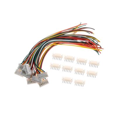 Demasiado 10sets 2/3/4/5/6/7/8/9/10 PIN PITCH Male Female Plug Connection JST XH2.54 XH 2.5 4mm 15cm Wire length 2 4AWG Wire cable connector (Color : 10Set 6Pin)