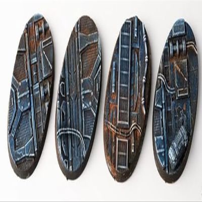 Gamers Grass Spaceship Corridor Bases - Oval 60mm