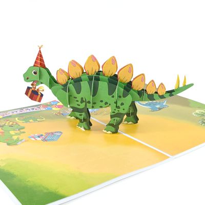 Teabug Cards Dino-Rific Birthday Blast 3D Pop Up Cards for Kids
