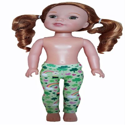 St Patrick's Day Leggings for 14.5 inch Wellie Wisher Dolls American Handmade by Doll Clothes Sew Beautiful