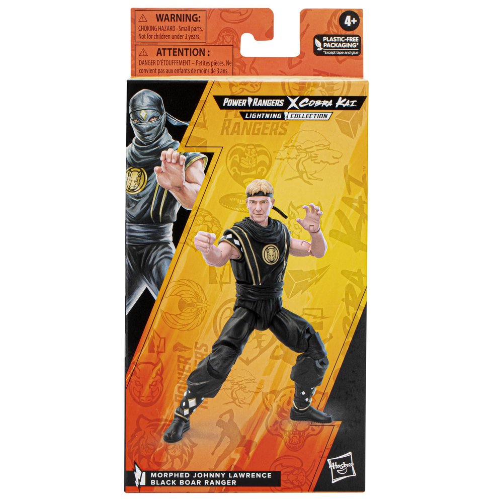 Hasbro Power Rangers x Cobra Kai Lightning Collection Morphed Johnny Lawrence Black Boar Ranger Figure 6"