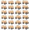 Orbrium 24 Unpainted Wooden Trains Engines Cars Compatible with Thomas Brio Magnetic, Toy Trains for Kids Boys Girls Train Theme Birthday Party Favors Craft DIY Creative Activity view 1