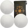 3 x Pro Cascade XL 180g Juggling Balls - Large Sized Quality Thud Beanbags & Bag - Set of 3 Juggling Thuds (White) view 1