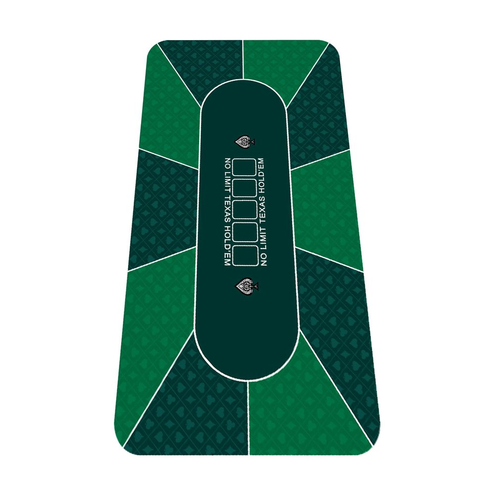 nuveti 70 x 35 Inch Texas Hold'em Poker Mat Portable Rubber Poker Table Top Water Waterproof, Noise Reduction Poker Table Top for Any Tabletop Game
