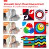 hahaland Baby Books 0-6 Months - 2PCS Infant Toys 0-6m Tummy Time Babies Toy Newborn Toys High Contrast Visual Development Sensory Book Baby Girl Boy Shower Valentine Birthday Easter Basket Stuffers view 4