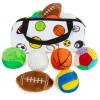 Beetoy Sensory Sports Balls for Infant Toddlers, Baby Toys for Early Education, Different Sensory Tactile Textures Balls with Rattle & Squeakers view 1
