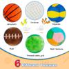 Beetoy Sensory Sports Balls for Infant Toddlers, Baby Toys for Early Education, Different Sensory Tactile Textures Balls with Rattle & Squeakers view 3