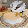 10pcs of Religious Cake Topper,Cross With a Dove Acrylic Cake Topper,Holy Spirit Topper,Confirmation Topper Religious Birthday Wedding Modern Elegant (6'', Gold Mirror) view 2