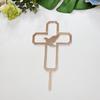 10pcs of Religious Cake Topper,Cross With a Dove Acrylic Cake Topper,Holy Spirit Topper,Confirmation Topper Religious Birthday Wedding Modern Elegant (6'', Rose Gold) view 1