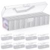 Kigley 8 Pcs Trading Card Storage Box Organizer, Clear Plastic Deck Playing Card Case Holder, Fits 4800+ Cards, MTG TCG Compatible, 11.81 x 3.54 x 3.54 inches view 1