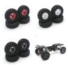 ZHIPAIJI RC Off-Road Tires Set, MN-78 rc car Tires Set Metal Wheel Rims with Rubber Tires Replacement Part fit for WPL C14 C24 MN-78 1/12 RC Off Road Car Accessories Spare Part (Color : 4 pcs Silver view 2