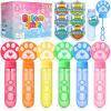 Winrayk 24 Large Paw Print Bubble Wands with Gift Card, Bubbles Bulk Puppy Dog Cat Party Favors for Kids, Easter Pinata Filler Goodie Bag Stuffer Treasure Box Classroom Prize Birthday Gift Outdoor Toy view 1