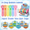 Winrayk 24 Large Paw Print Bubble Wands with Gift Card, Bubbles Bulk Puppy Dog Cat Party Favors for Kids, Easter Pinata Filler Goodie Bag Stuffer Treasure Box Classroom Prize Birthday Gift Outdoor Toy view 2
