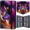Trading Card Binder 4 Pocket 320 Cards,Card Holder Book with Elastic Band Fit Most Standard Size Cards,Card Collection Binder Case for Baseball Football Basketball Cards Pokemon & MTG,Starry Wolf view 1