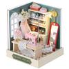 CUTEROOM DIY Doll House Miniature Furniture Wooden House Kit with Dust Cover & LED Light and Accessories - New Three Styles QT Series Dollhouse (QT047) view 1