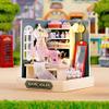 CUTEROOM DIY Doll House Miniature Furniture Wooden House Kit with Dust Cover & LED Light and Accessories - New Three Styles QT Series Dollhouse (QT047) view 3