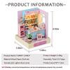 CUTEROOM DIY Doll House Miniature Furniture Wooden House Kit with Dust Cover & LED Light and Accessories - New Three Styles QT Series Dollhouse (QT045) view 2