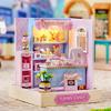 CUTEROOM DIY Doll House Miniature Furniture Wooden House Kit with Dust Cover & LED Light and Accessories - New Three Styles QT Series Dollhouse (QT045) view 3