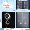 DEGDFSGR 50Pages/400Cards Trading Card Binder, Moon Sun at Night, Polypropylene, 8.3 x 6.7 in view 2