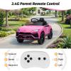SEGMART 12V Kids Ride On Car Licensed Lamborghini Urus Electric Car for Kids Vehicle Toy/Parent Remote Control, USB Port, AUX, Spring Suspension, Opening Door, LED Light (Pink) view 4